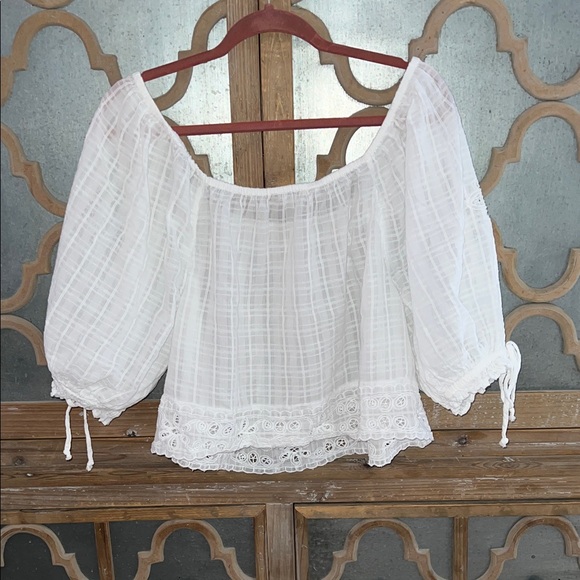 American Eagle Outfitters White Lace Blouse - Picture 3 of 3